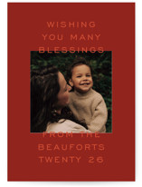 Stacked Blessings Christmas Photo Cards