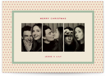 retro polka Christmas Photo Cards