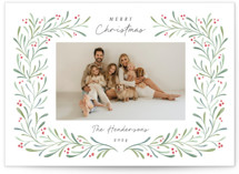Wreathed in Greenery Christmas Photo Cards