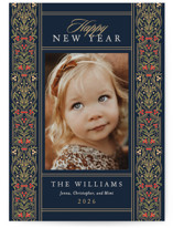 Ornate Scroll Christmas Photo Cards