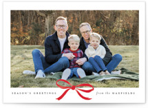 Crimson Bow Christmas Photo Cards