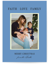 Blue Christmas Christmas Photo Cards