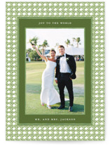 Cane Border Christmas Photo Cards