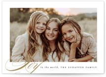 Golden Joy Christmas Photo Cards