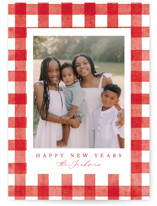 Merry Gingham Christmas Photo Cards