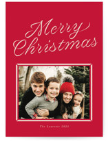 frame ribbon Christmas Photo Cards