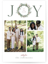 Rejoice Wreath Christmas Photo Cards