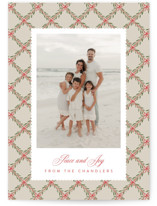 bow trellis Christmas Photo Cards