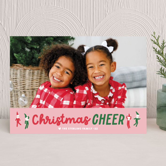 Dancing Elf Christmas Card 