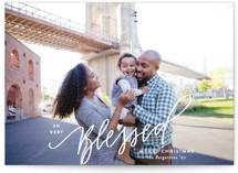 So Very Blessed Lettered Christmas Photo Cards