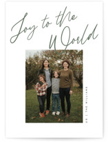 Joy the the World Scripted Christmas Photo Cards
