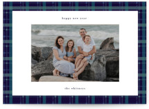 Plaid Peace Christmas Photo Cards