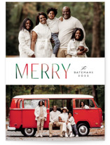 Festive Split Christmas Photo Cards