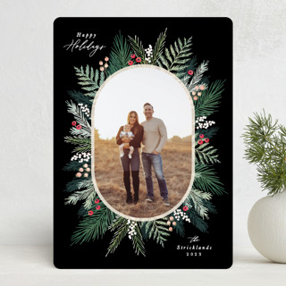 Seasonal Foliage Christmas Photo Cards