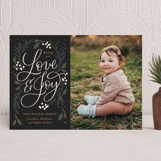 Wishing You Love and Joy Christmas Photo Cards