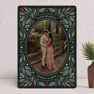 Wrapped in Holly Christmas Photo Cards