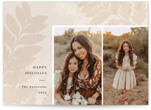 Warm Fern Christmas Photo Cards