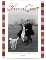 Striped edge Christmas Photo Cards