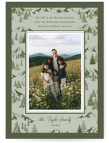 Mountain Toile Christmas Photo Cards