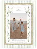 Woven Pine Christmas Photo Cards