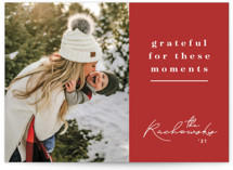 Grateful for These Moments Christmas Photo Cards