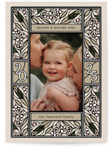 Teaberry Stained Glass Christmas Photo Cards