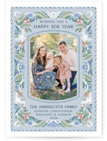 Charming Dove Border Christmas Photo Cards