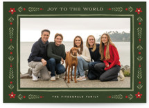 Folk Border Christmas Photo Cards