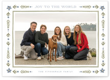Folk Border Christmas Photo Cards