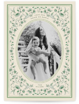 Peaceful Blooms in Blue Christmas Photo Cards