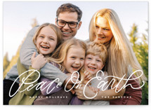 Scripted Peace Christmas Photo Cards