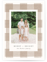 Plaid Frame Christmas Photo Cards