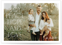 Elegant Stack Christmas Photo Cards