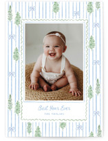 Trees and bows Christmas Photo Cards
