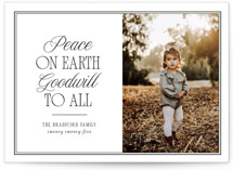 Goodwill To All Christmas Photo Cards