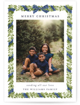 Plaid Ribbon Christmas Photo Cards