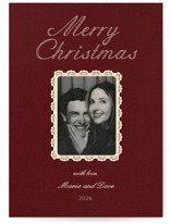 Vintage Lace Christmas Photo Cards