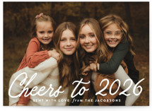 Cheerful Script Christmas Photo Cards