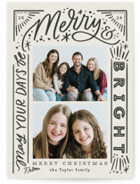 Arched Multi Lettering Christmas Photo Cards
