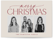 Merry Christmas Trio Christmas Photo Cards