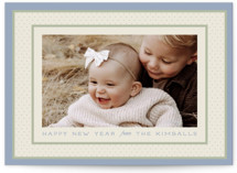 Polka Dot Frame Christmas Photo Cards