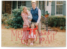 Merry Christmas to All Lettering Christmas Photo Cards