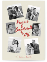 Peace and Goodwill Christmas Photo Cards