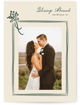 Holly Sprig Christmas Photo Cards