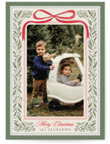 sweet garland frame Christmas Photo Cards