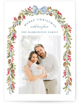 Classic Ribbon Christmas Photo Cards
