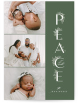 Peace Foliage Christmas Photo Cards