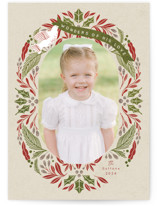 Evergreen Ribbon Christmas Photo Cards
