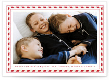 Sweet Peppermint Frame Christmas Photo Cards