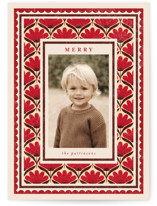Vintage Tapestry Christmas Photo Cards